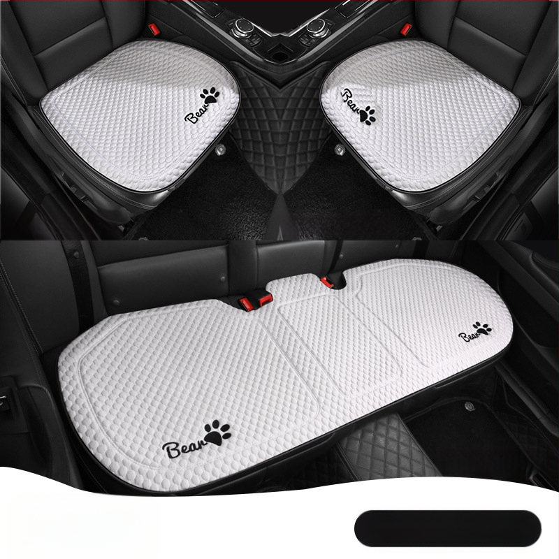 Κάλυμμα καθίσματος αυτοκινήτου για όλες τις εποχές, επίπεδος και απλός σχεδιασμός, επιφάνεια πολυεστέρα, γέμισμα δροσερό μετάξι.