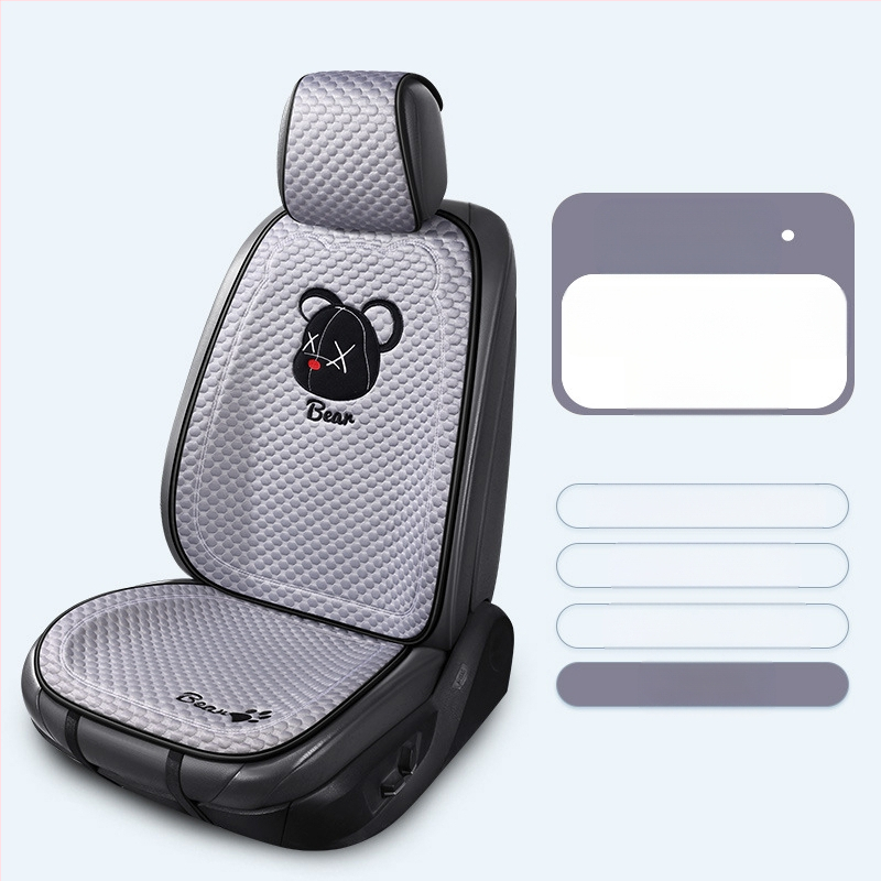 Κάλυμμα καθίσματος αυτοκινήτου για όλες τις εποχές, επίπεδος και απλός σχεδιασμός, επιφάνεια πολυεστέρα, γέμισμα δροσερό μετάξι.