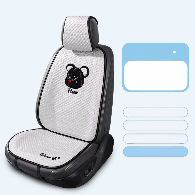 Κάλυμμα καθίσματος αυτοκινήτου για όλες τις εποχές, επίπεδος και απλός σχεδιασμός, επιφάνεια πολυεστέρα, γέμισμα δροσερό μετάξι.