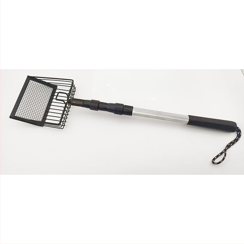 Μεταλλική κουτάλα για γατοτοαλέτα με επεκτειόμενη λαβή και μακρύ φάσμα; κατάλληλη για τον καθαρισμό κοτόσταθμου και παραλίας