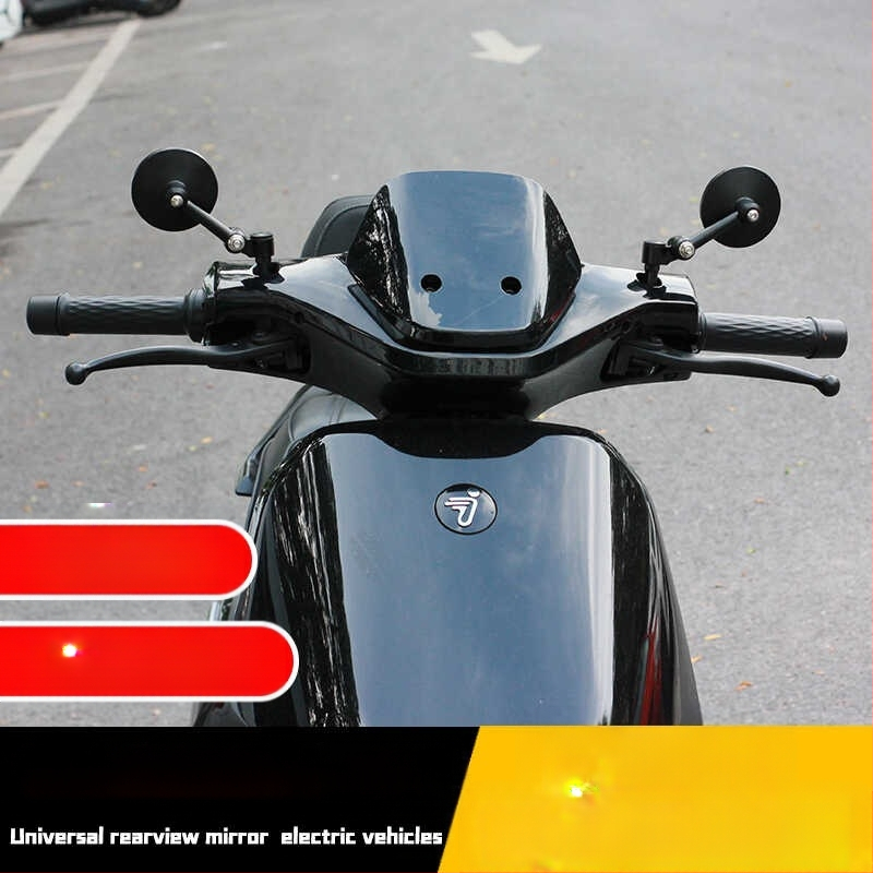 Мотоциклектно конвексно малко кръгло огледало, универсално съвместимо, за мотоцикли и електрически превозни средства, материал: коприна с флорален мотив