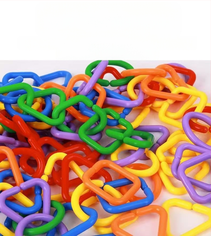 Plastmasas kaklarota ar blokiem bērniem 4–6 gadi; 38–50 gabali; DIY iespējams