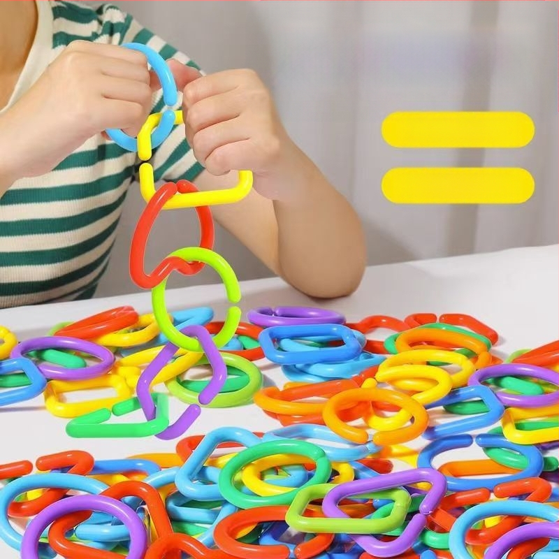 Plastmasas kaklarota ar blokiem bērniem 4–6 gadi; 38–50 gabali; DIY iespējams