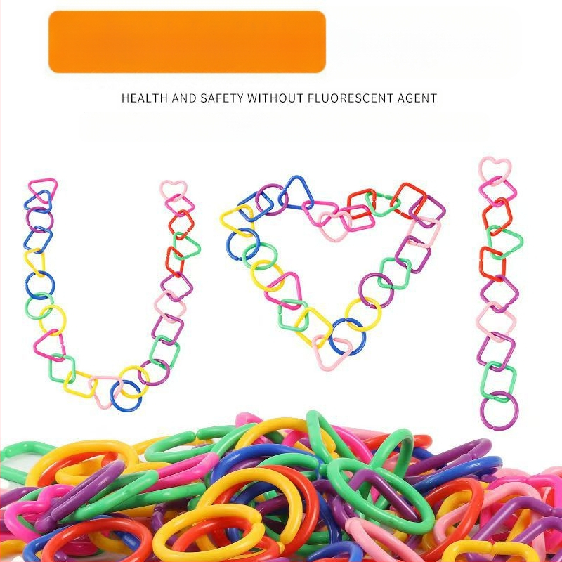 Plastmasas kaklarota ar blokiem bērniem 4–6 gadi; 38–50 gabali; DIY iespējams