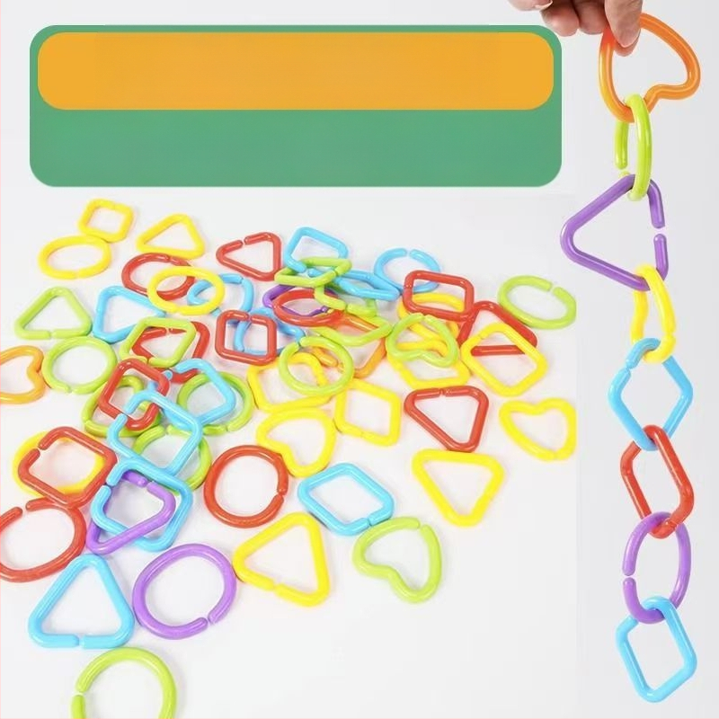 Plastmasas kaklarota ar blokiem bērniem 4–6 gadi; 38–50 gabali; DIY iespējams