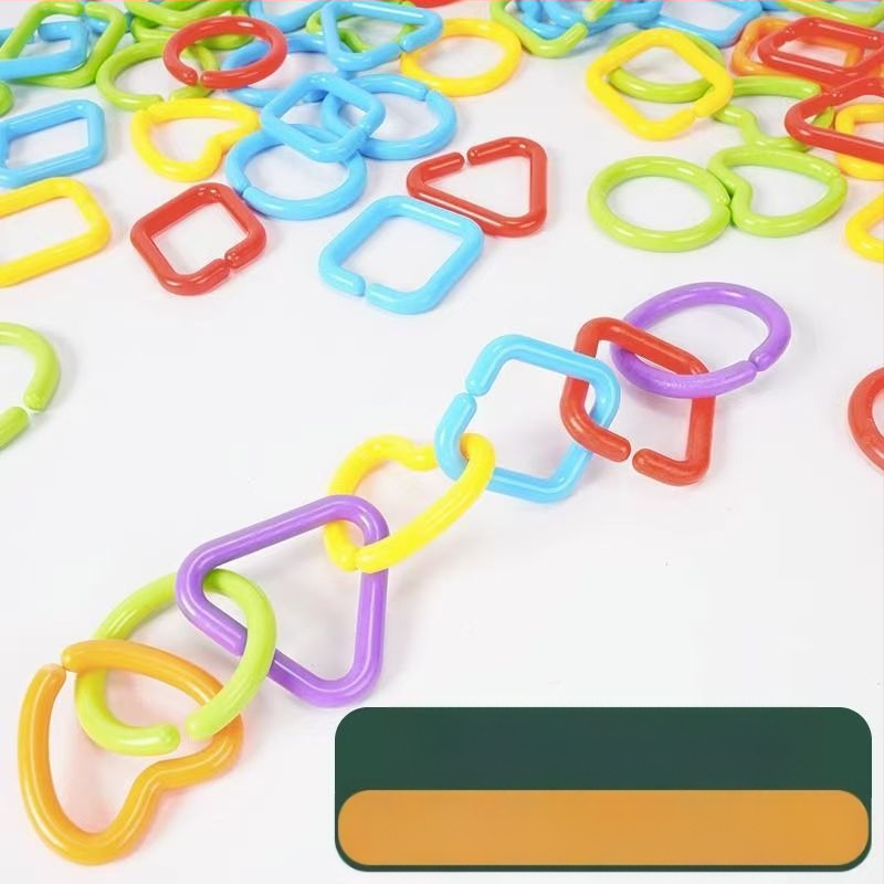 Plastmasas kaklarota ar blokiem bērniem 4–6 gadi; 38–50 gabali; DIY iespējams