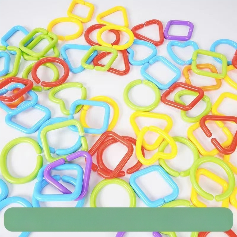 Plastmasas kaklarota ar blokiem bērniem 4–6 gadi; 38–50 gabali; DIY iespējams