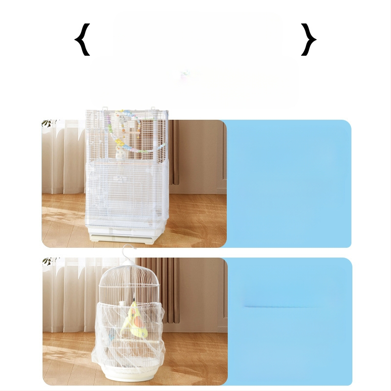 Putnu būra aizsargsegums pret šļakatām – caurspīdīgs, vēja izturīgs, ar režģa konstrukciju