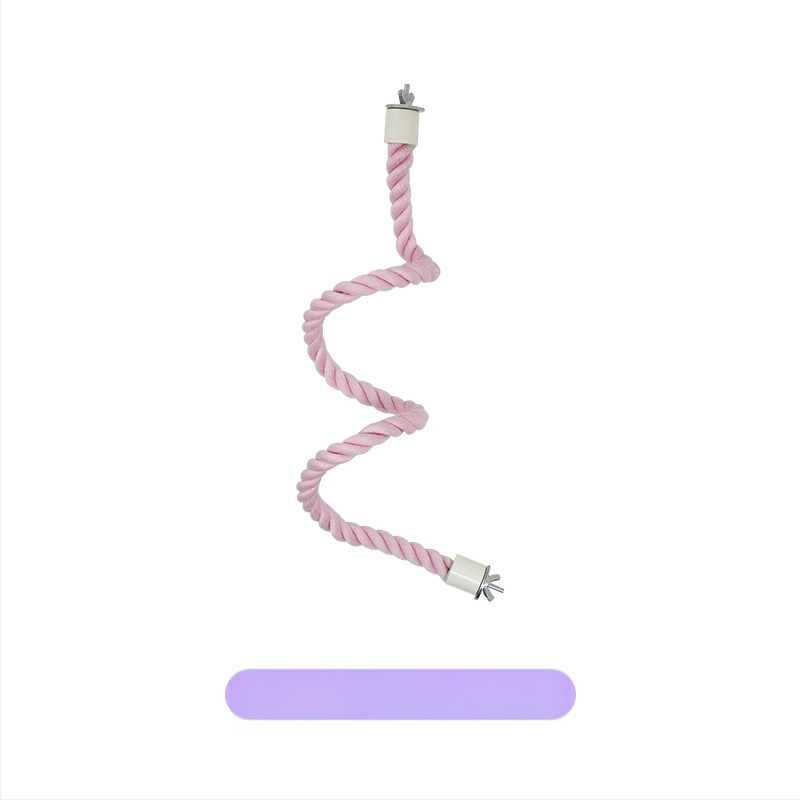 Papūgos sūpynės virvė - medvilninė kopimo žaislas su fiksuotais galais, modelis Jt95661, skirtas paukščiams, kilmė Shandong