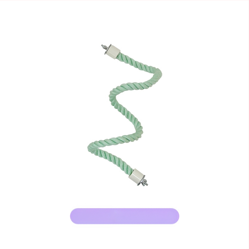 Papūgos sūpynės virvė - medvilninė kopimo žaislas su fiksuotais galais, modelis Jt95661, skirtas paukščiams, kilmė Shandong