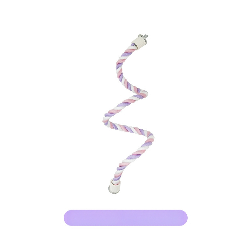 Papūgos sūpynės virvė - medvilninė kopimo žaislas su fiksuotais galais, modelis Jt95661, skirtas paukščiams, kilmė Shandong