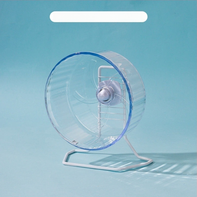 Caurspīdīgs hamsters skrējiens rats ar anti-jam dizainu, kluss darbs, PP materiāls