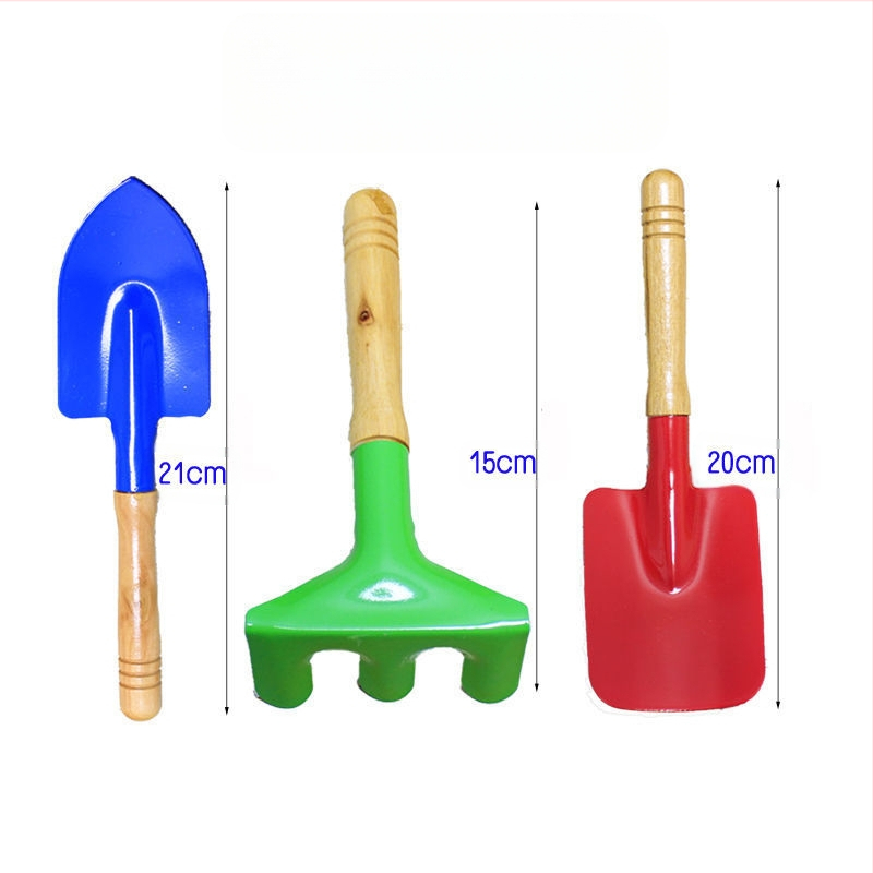 Pludmales smilšu rotaļu komplekts ar dzelzs lāpstu un spaini, dārza instrumenti, vecums 4–6 gadi 11.13.15