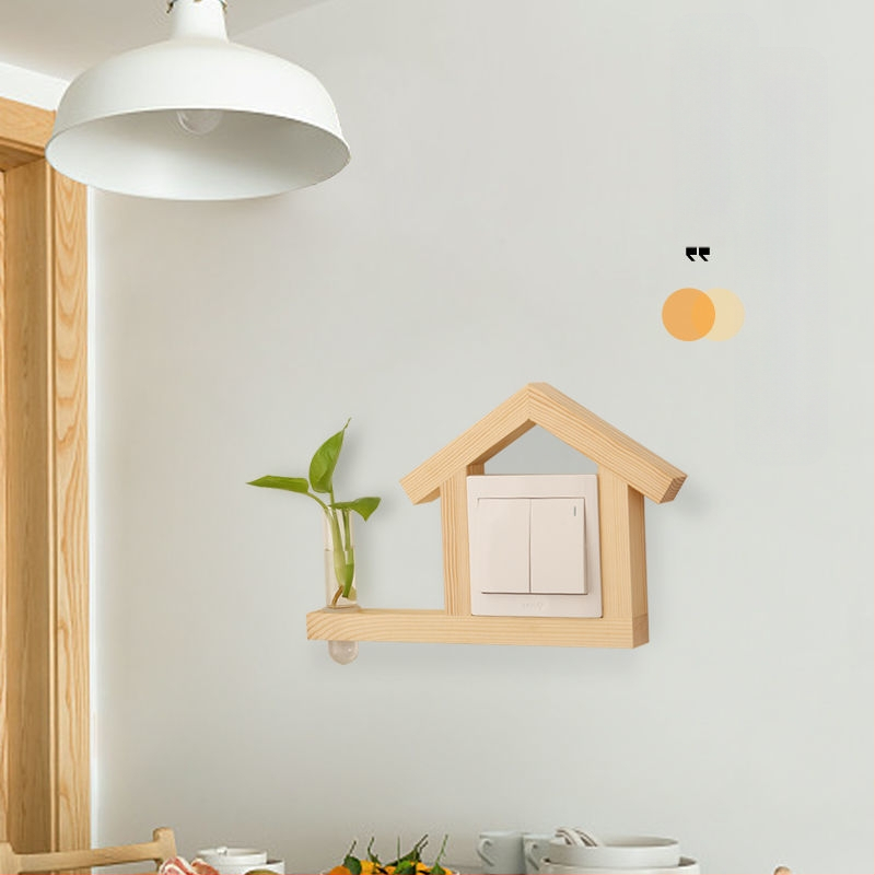 Medinis sieninis jungiklio dangtelis, Skandinavijos stilius, dekoratyvinė plokštė, 2023 metai