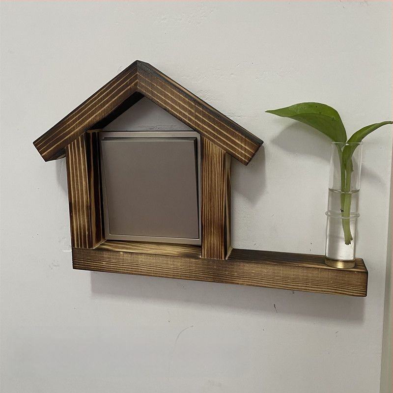 Medinis sieninis jungiklio dangtelis, Skandinavijos stilius, dekoratyvinė plokštė, 2023 metai