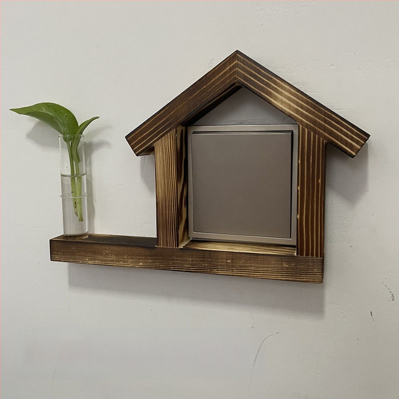 Medinis sieninis jungiklio dangtelis, Skandinavijos stilius, dekoratyvinė plokštė, 2023 metai