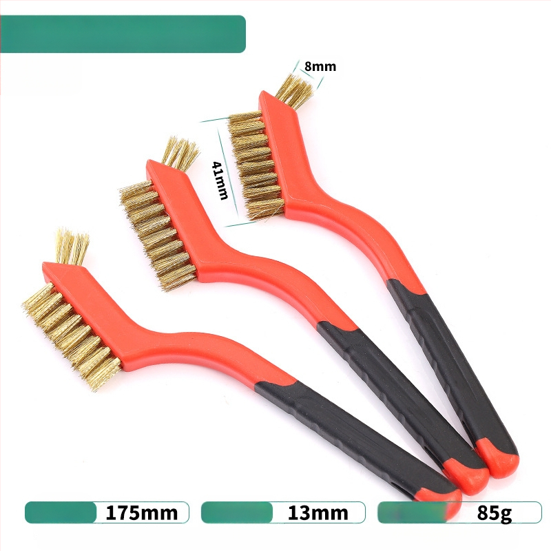 Петчастен комплект почистващи четки за кухненска газова плита и пролуки на аспиратор — отстраняване на котлен камък и мазнини, метални четки