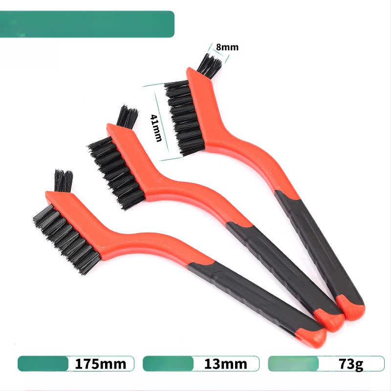 Петчастен комплект почистващи четки за кухненска газова плита и пролуки на аспиратор — отстраняване на котлен камък и мазнини, метални четки