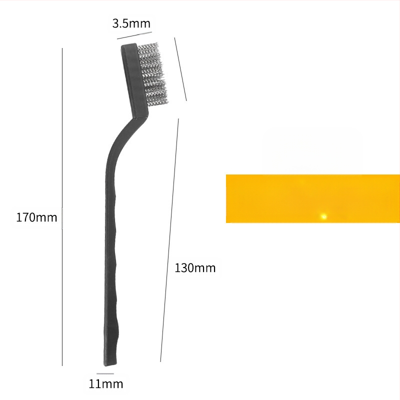 Петчастен комплект почистващи четки за кухненска газова плита и пролуки на аспиратор — отстраняване на котлен камък и мазнини, метални четки