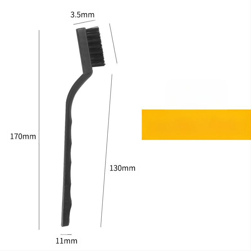 Петчастен комплект почистващи четки за кухненска газова плита и пролуки на аспиратор — отстраняване на котлен камък и мазнини, метални четки