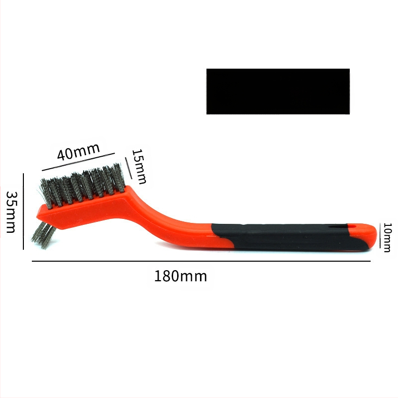 Петчастен комплект почистващи четки за кухненска газова плита и пролуки на аспиратор — отстраняване на котлен камък и мазнини, метални четки