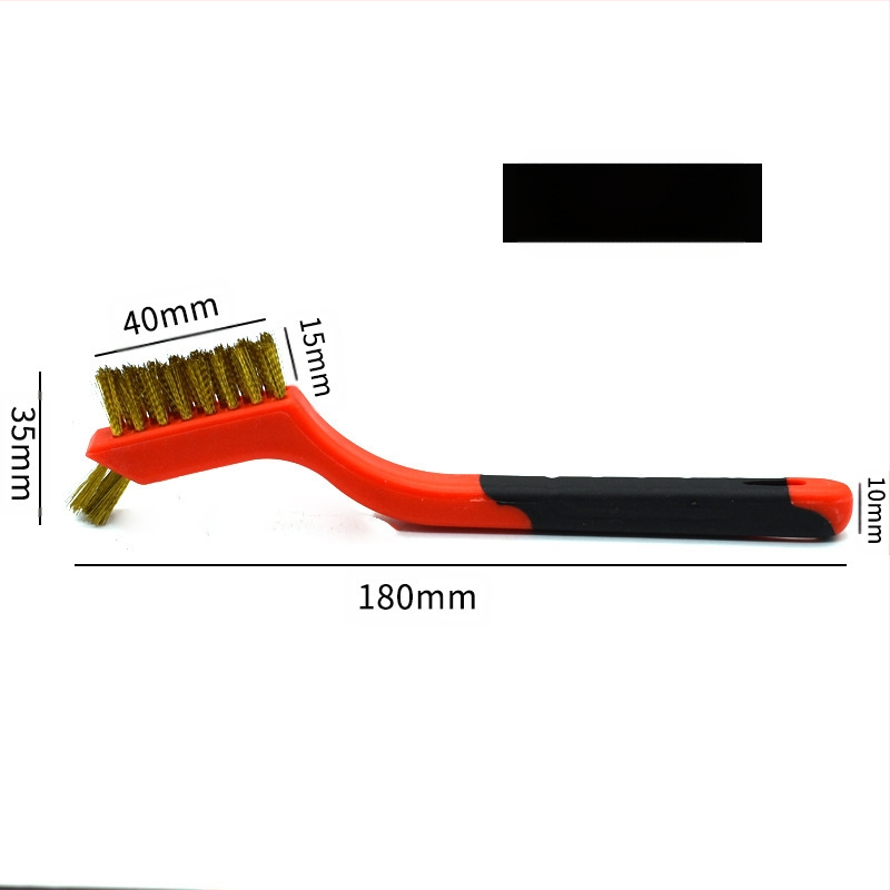 Петчастен комплект почистващи четки за кухненска газова плита и пролуки на аспиратор — отстраняване на котлен камък и мазнини, метални четки