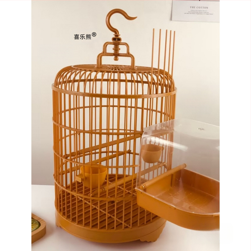 Клетка за птици – кръгла ретро луксова за птици (Марка Bear zhizhe; Материал: Друг; Произход: Друг; Внос: Не)