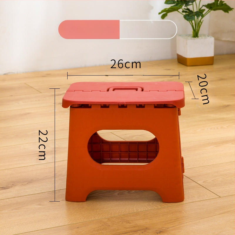 Сгъваема пластмасова табуретка, натоварване до 100 кг, японски стил, мултифункционална за ежедневна употреба
