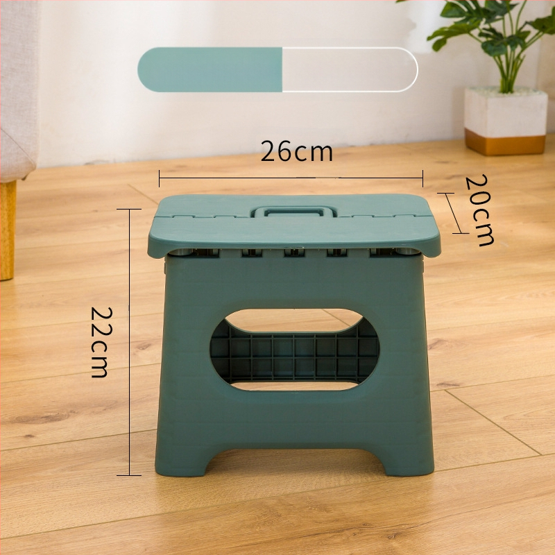 Сгъваема пластмасова табуретка, натоварване до 100 кг, японски стил, мултифункционална за ежедневна употреба