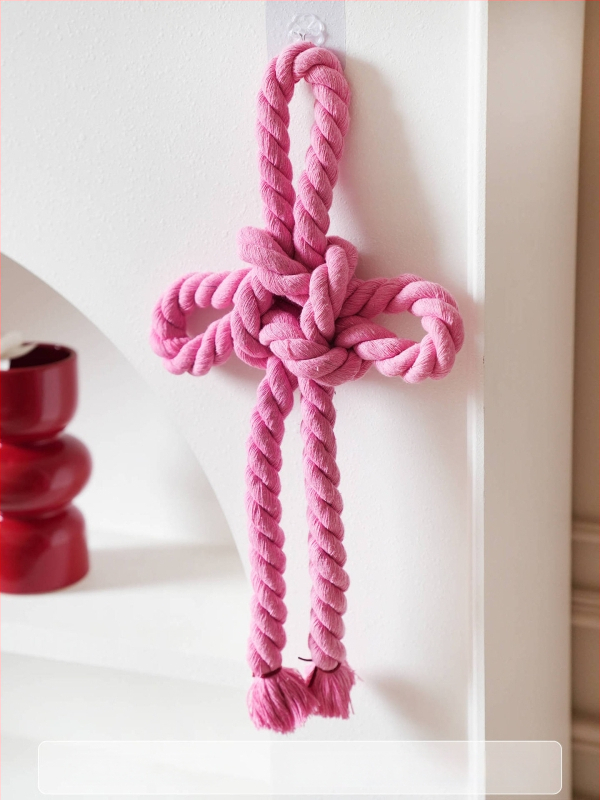 Amžino mazgo pakabintas dekoras vestuvėms – medvilninė virvė, dekoras durų rankenėlėms, vestuvinis kambario dekoras