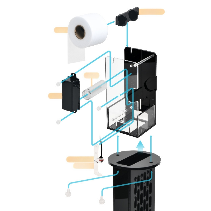 VASTOCEAN Akvārija filtrs ar filtrēšanas maisiņa versiju, filtrēšanas auduma ruļļa, automātiska mitrā-sausa atdalīšana, sprādzienizturīgs dizains