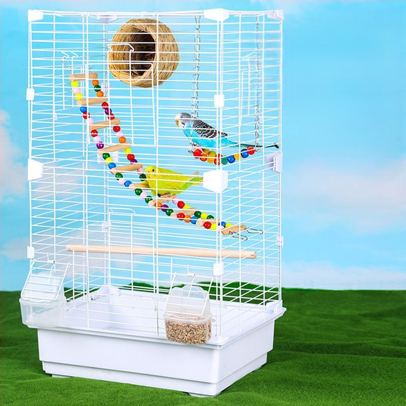 Клетка за папагали във вилен стил, метална конструкция, марка Running Around, подходяща за птици