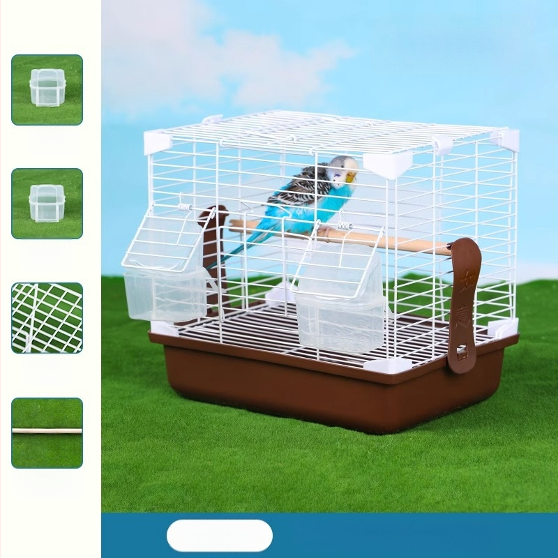 Клетка за папагали във вилен стил, метална конструкция, марка Running Around, подходяща за птици