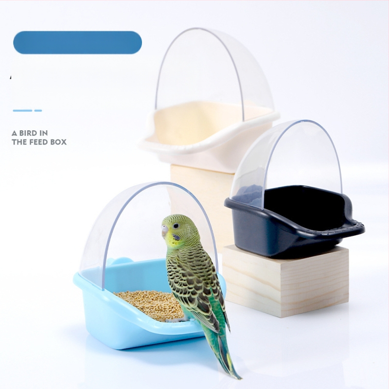 Автоматичен хранилник за папагали, пластмасова кутия за храна, пакет 50 бр., марка Weibi, подходящ за аквариум, антиразпръскваща хранилна чаша