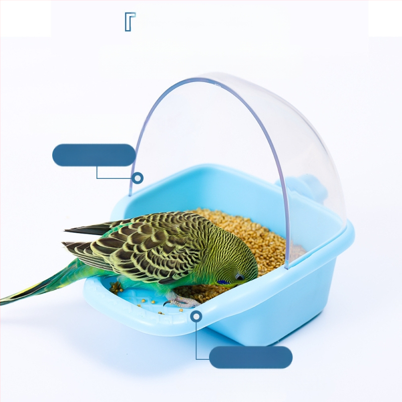 Автоматичен хранилник за папагали, пластмасова кутия за храна, пакет 50 бр., марка Weibi, подходящ за аквариум, антиразпръскваща хранилна чаша