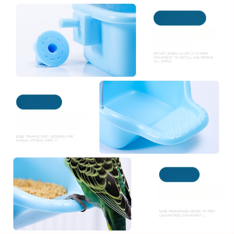 Автоматичен хранилник за папагали, пластмасова кутия за храна, пакет 50 бр., марка Weibi, подходящ за аквариум, антиразпръскваща хранилна чаша