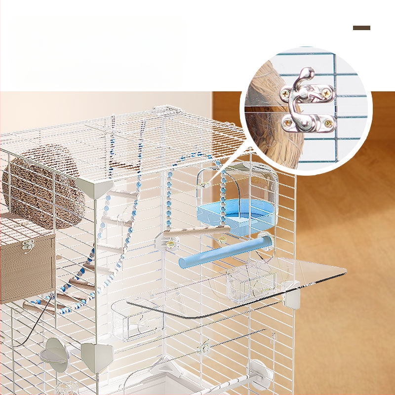 Папагалова клетка – голяма външна прозрачна метална клетка с тава за отпадъци, изработена от нисковъглеродна стоманена тел