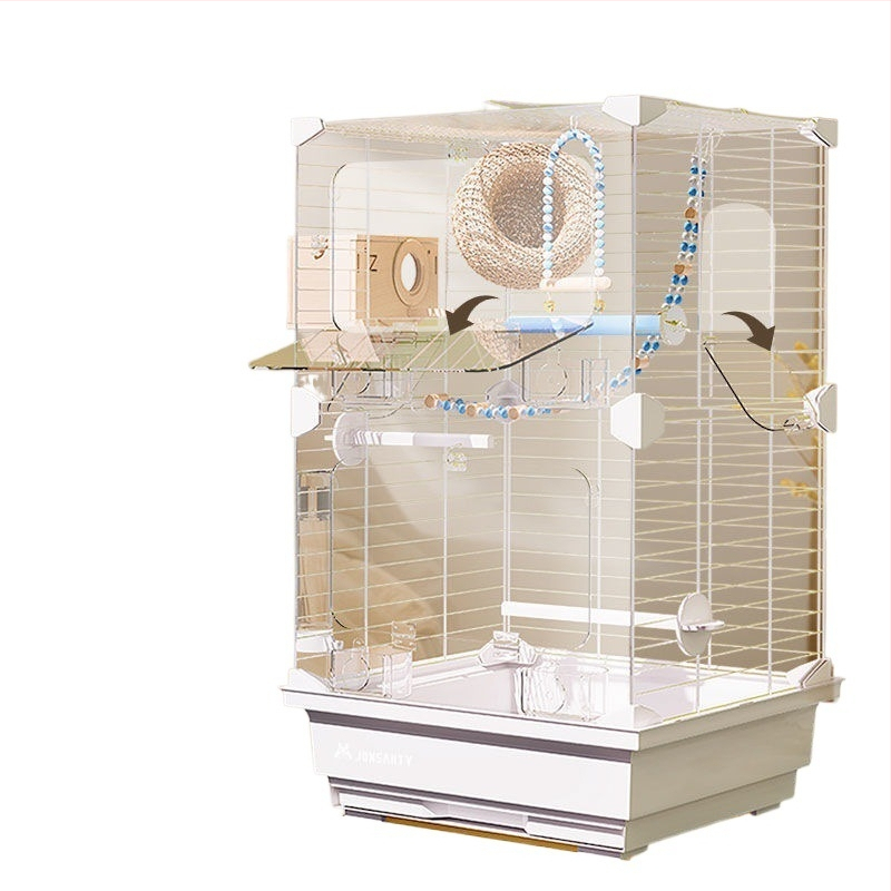 Папагалова клетка – голяма външна прозрачна метална клетка с тава за отпадъци, изработена от нисковъглеродна стоманена тел