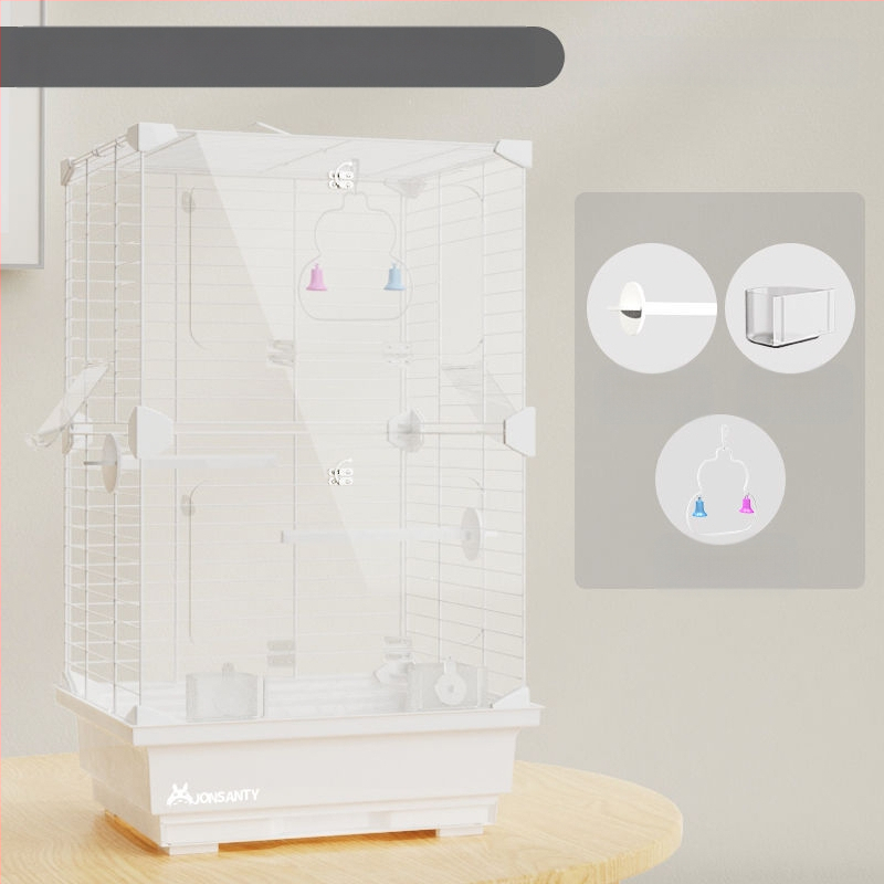 Папагалова клетка – голяма външна прозрачна метална клетка с тава за отпадъци, изработена от нисковъглеродна стоманена тел