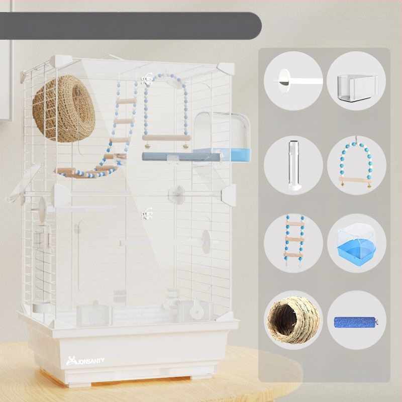 Папагалова клетка – голяма външна прозрачна метална клетка с тава за отпадъци, изработена от нисковъглеродна стоманена тел