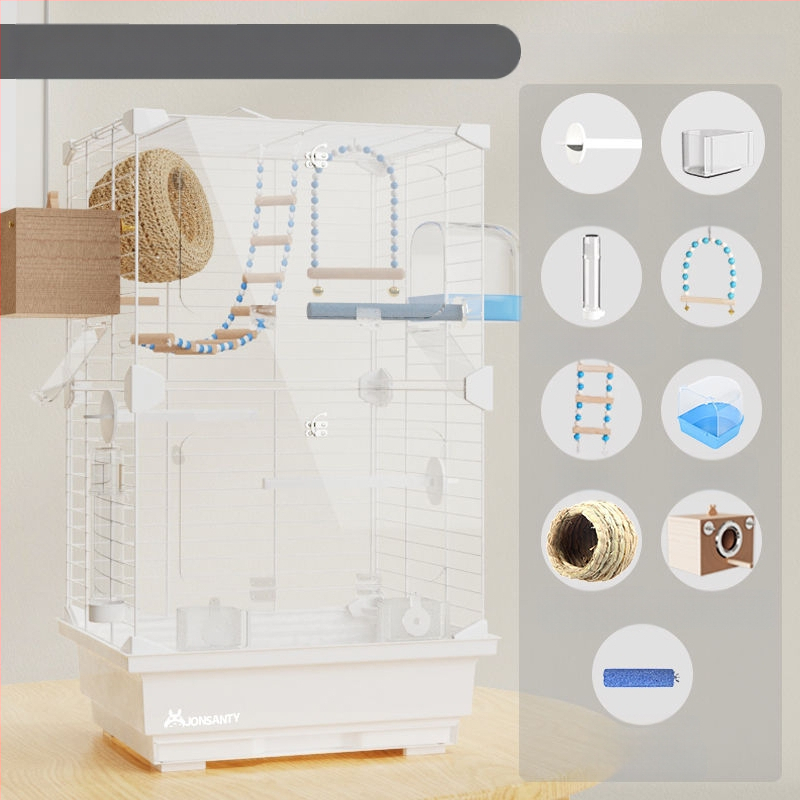 Папагалова клетка – голяма външна прозрачна метална клетка с тава за отпадъци, изработена от нисковъглеродна стоманена тел