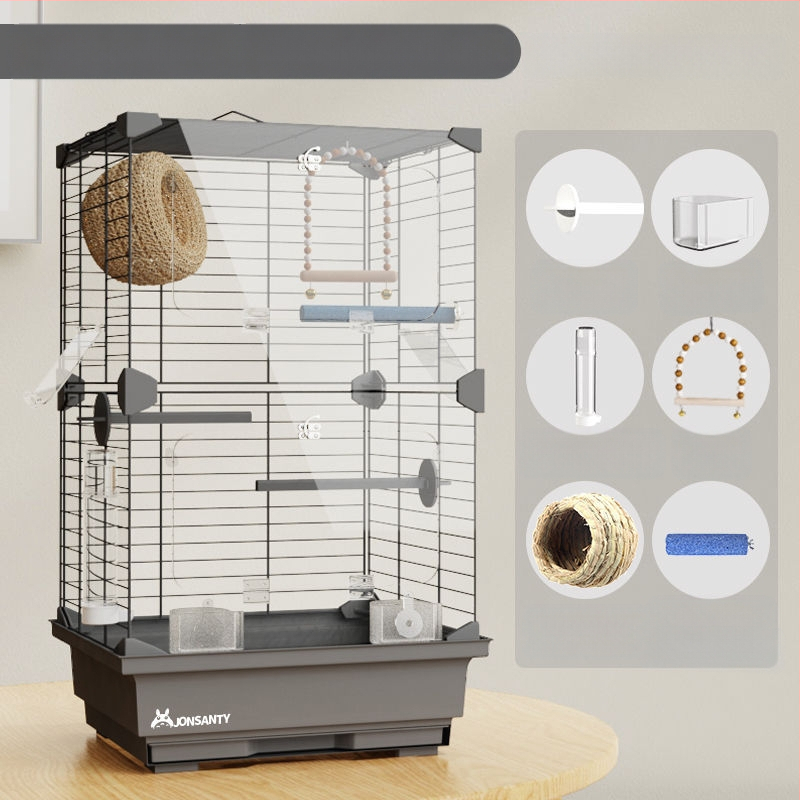 Папагалова клетка – голяма външна прозрачна метална клетка с тава за отпадъци, изработена от нисковъглеродна стоманена тел