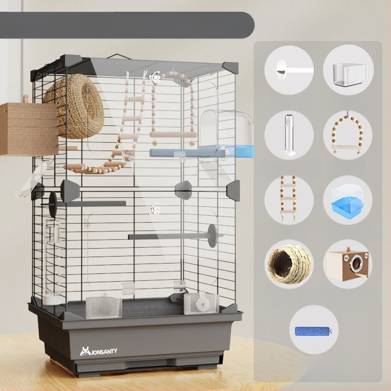 Папагалова клетка – голяма външна прозрачна метална клетка с тава за отпадъци, изработена от нисковъглеродна стоманена тел