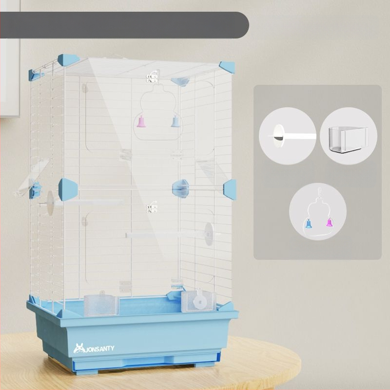 Папагалова клетка – голяма външна прозрачна метална клетка с тава за отпадъци, изработена от нисковъглеродна стоманена тел