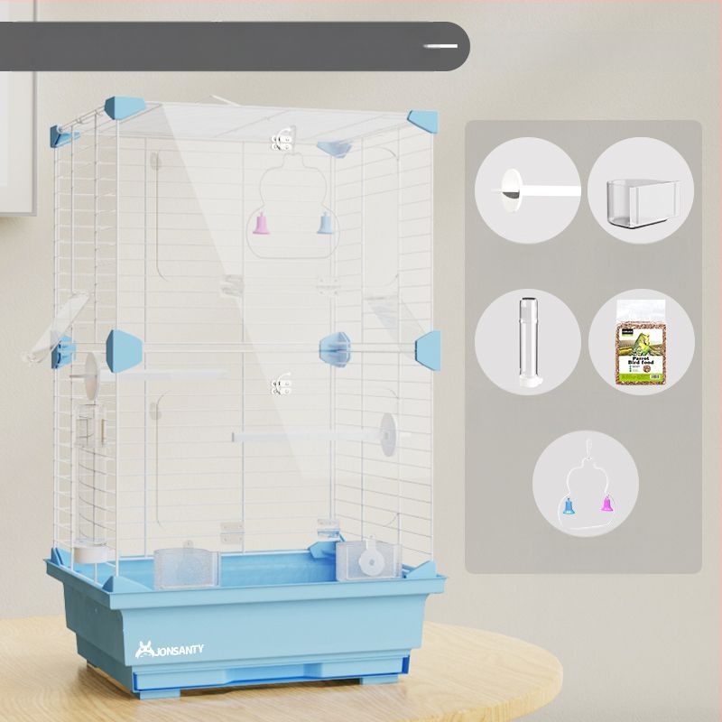 Папагалова клетка – голяма външна прозрачна метална клетка с тава за отпадъци, изработена от нисковъглеродна стоманена тел