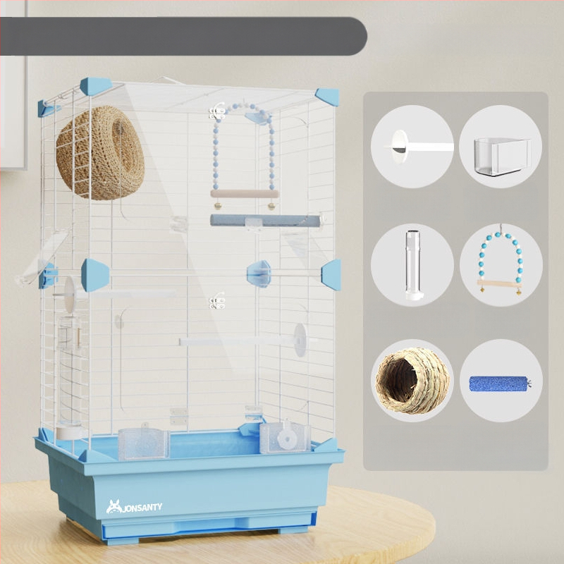 Папагалова клетка – голяма външна прозрачна метална клетка с тава за отпадъци, изработена от нисковъглеродна стоманена тел