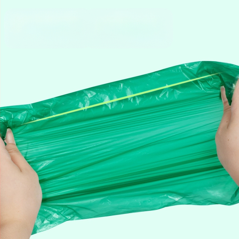 Biologiškai skaidrios šunų ir kačių išmatų maišelių, plokščia burna atidarymas, stora plėvelė, medžiaga EPI+HDPE