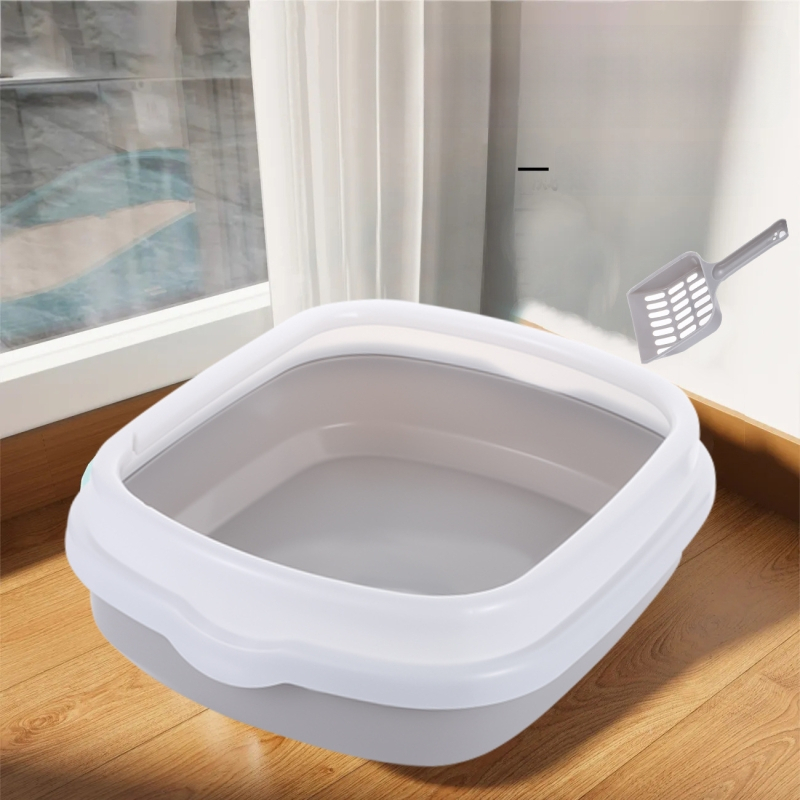 Lopatica za mačji pijesak, poluzatvoren dizajn, spriječava prskanje, odvojiva i periva, PP