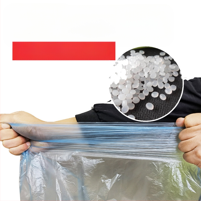 Удебелени PE чанти за отпадъци, плосък отвор, еднократни, 100 броя, за домашна употреба