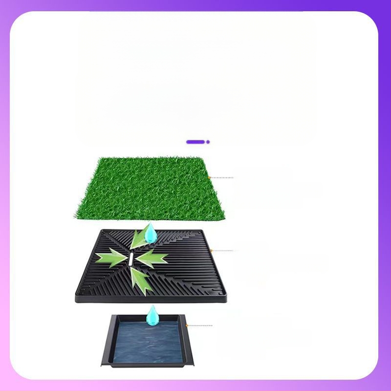 Εσωτερική τουαλέτα σκύλου με PE τεχνητό χλοοτάπητα για ούρηση και αφόδευση